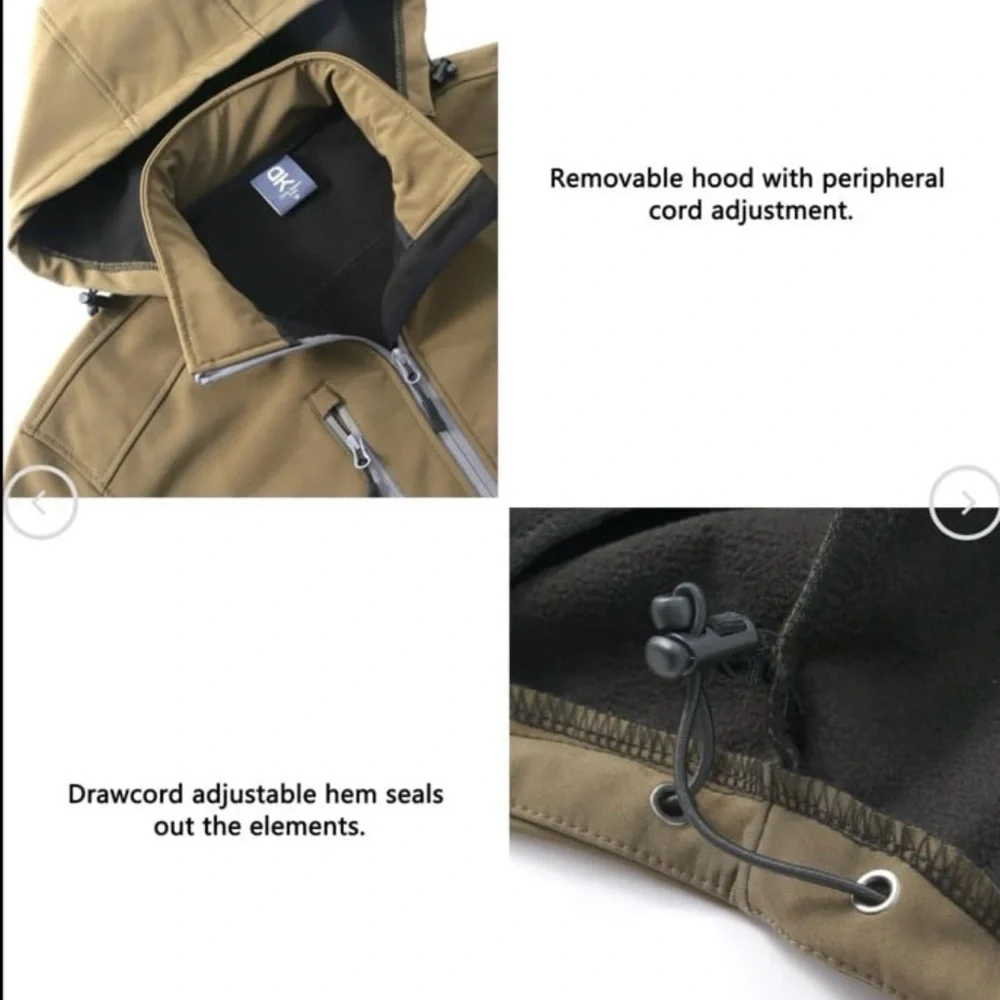 Little Donkey andy Men's Fleece Lined Softshell Jacket